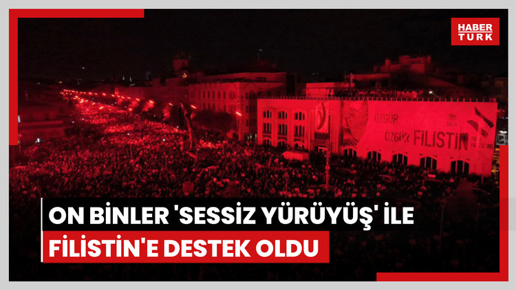 Konya'da on binler 'sessiz yürüyüş' ile Filistin'e destek oldu