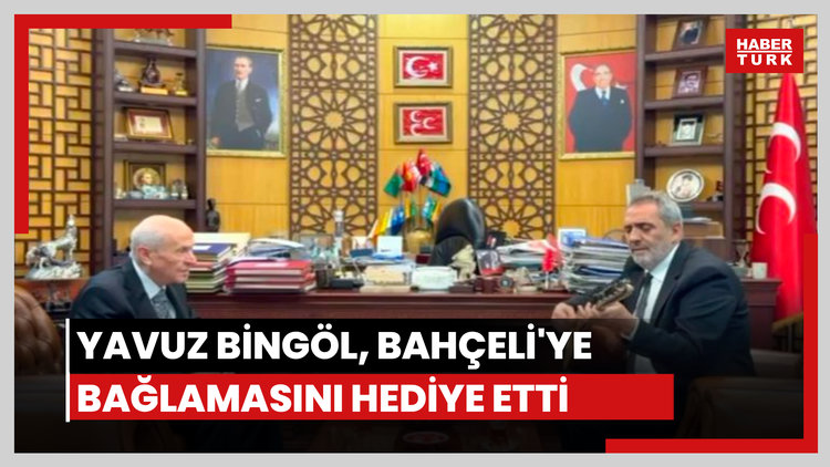 Yavuz Bingöl, Bahçeli'ye bağlamasını hediye etti