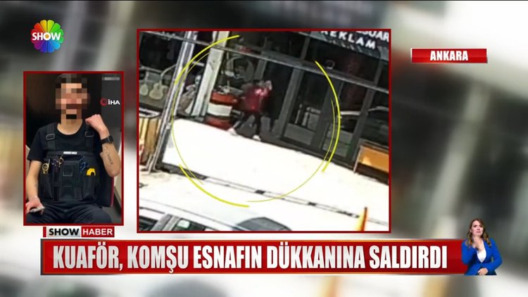 Kuaför komşu esnafın dükkanına saldırdı!