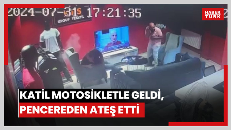 Katil motosikletle geldi, pencereden ateş etti!