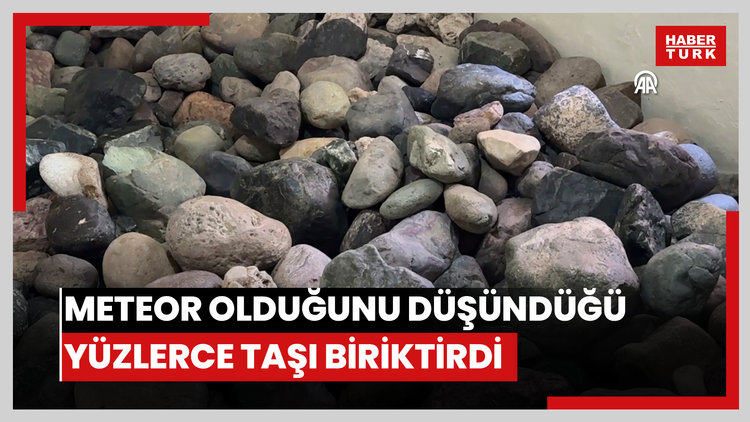 Elazığ'lı çiftçi meteor olduğunu düşündüğü yüzlerce taşı evinin bir odasında biriktirdi