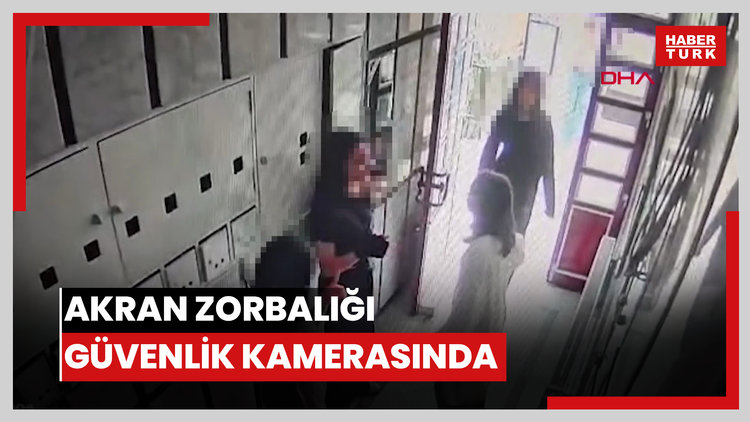 Akran zorbalığı güvenlik kamerasında