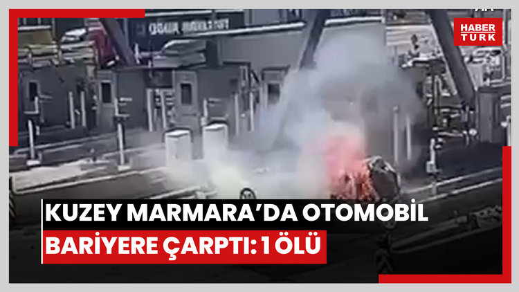 Kuzey Marmara Otoyolunda gişe bariyerine çarpan otomobilin sürücüsü öldü