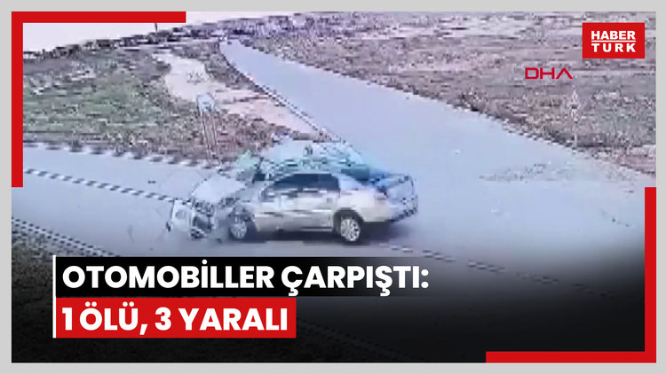 Otomobiller çarpıştı: 1 ölü, 3 yaralı