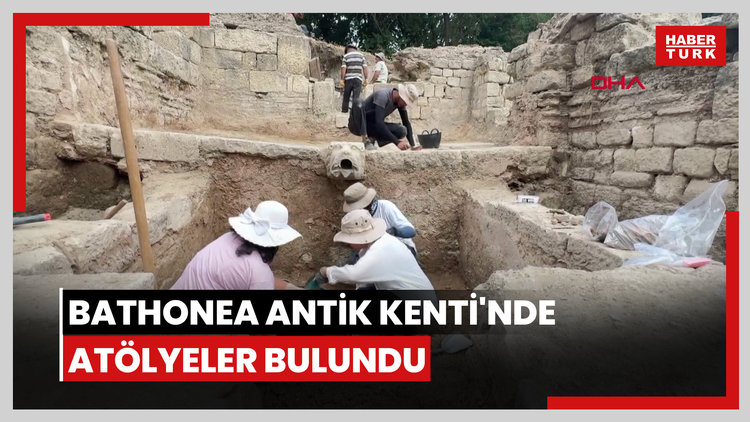 Bathonea Antik Kenti kazılarında atölyeler ortaya çıkarıldı