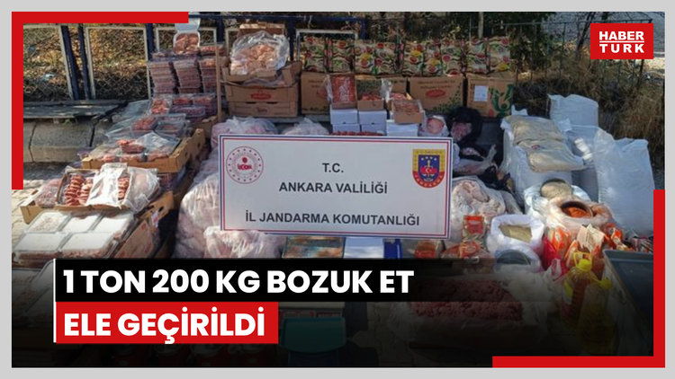Başkentte bir iş yerinde 1 ton 200 kilogram bozuk et ele geçirildi