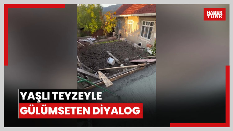 Yaşlı teyzeyle gülümseten diyalog