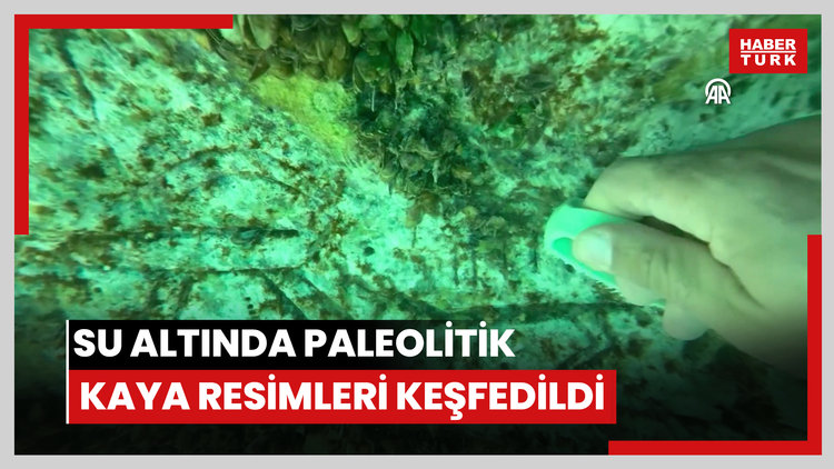 Paleolitik döneme ait olduğu değerlendirilen kaya resimleri su altında görüntülendi