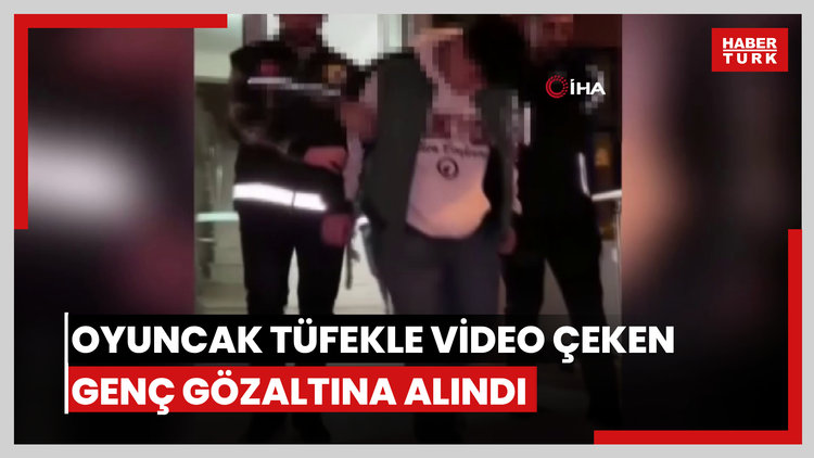 Metroda oyuncak tüfekle video çeken genç gözaltına alındı