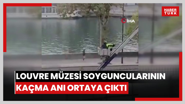 Louvre Müzesi soyguncularının kaçma anı ortaya çıktı