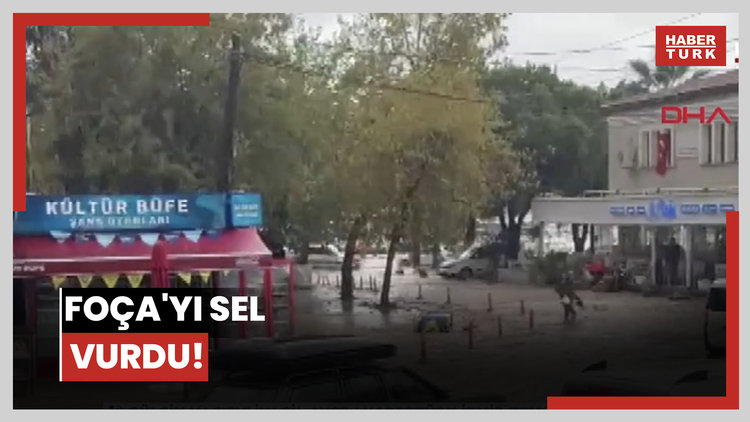 Foça'yı sel vurdu!