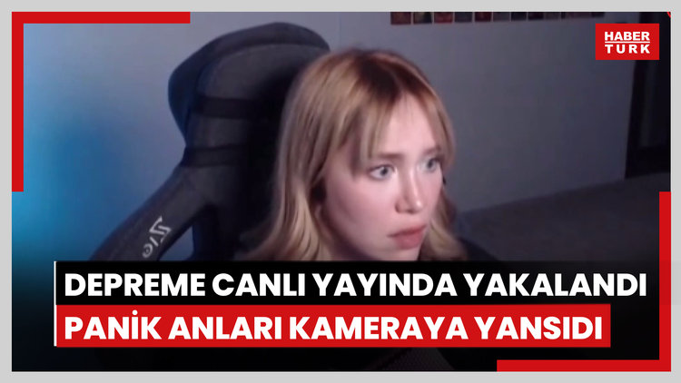 Depreme canlı yayında yakalandı, panik anları kendi kamerasına yansıdı