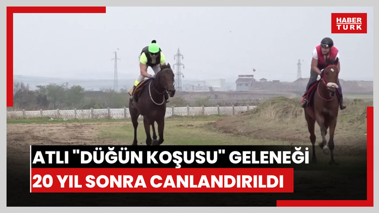 Atlı "düğün koşusu" geleneği 20 yıl sonra canlandırıldı