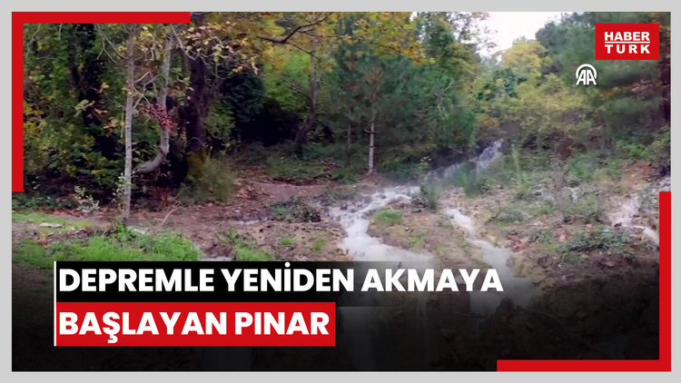 Depremle yeniden akmaya başlayan pınar, bahçeleri yeşertecek