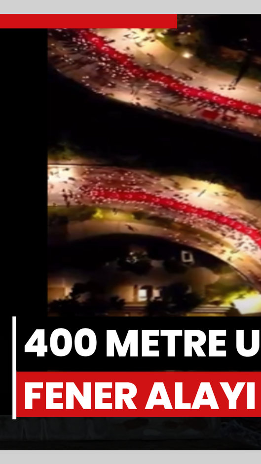 400 metre uzunluğunda fener alayı
