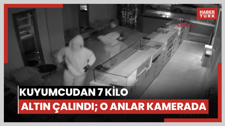 Ankara'da kuyumcudan 7 kilo altın çalındı; o anlar kamerada