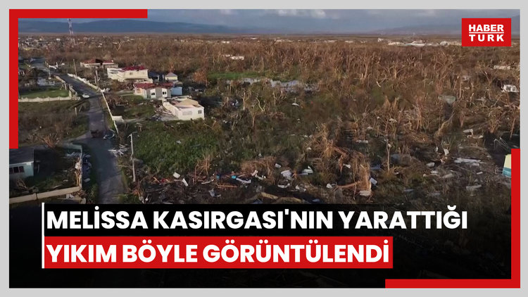 Melissa Kasırgası'nın yarattığı yıkım böyle görüntülendi!