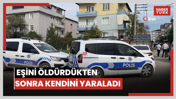 Eşini bıçaklayarak öldürdükten sonra kendini yaraladı