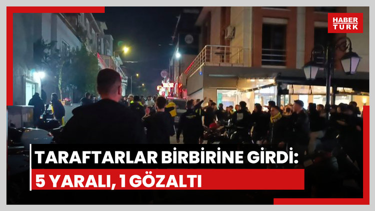 Taraftarlar birbirine girdi: 5 yaralı, 1 gözaltı