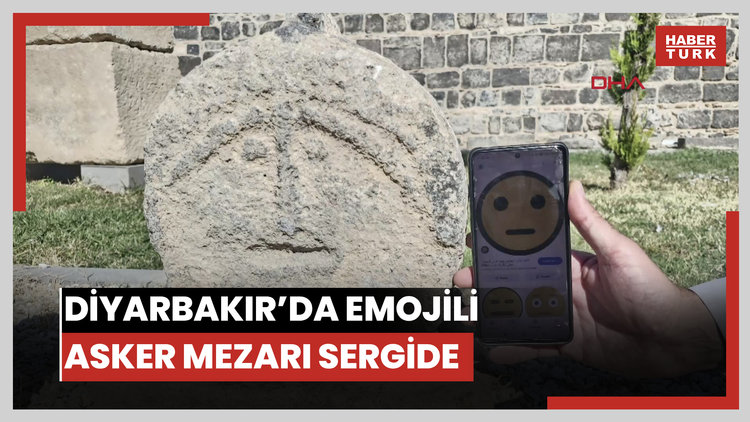 Diyarbakır'da 'Emojili asker mezar taşı' sergilenmeye başlandı