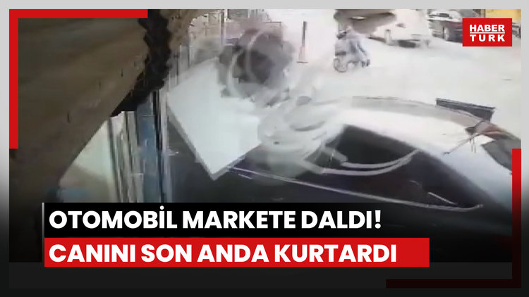 Otomobil markete daldı!