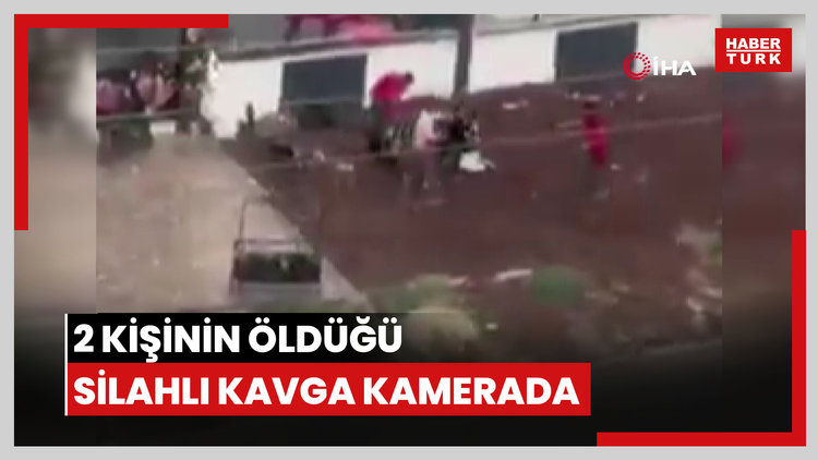 2 kişinin öldüğü silahlı kavga kamerada