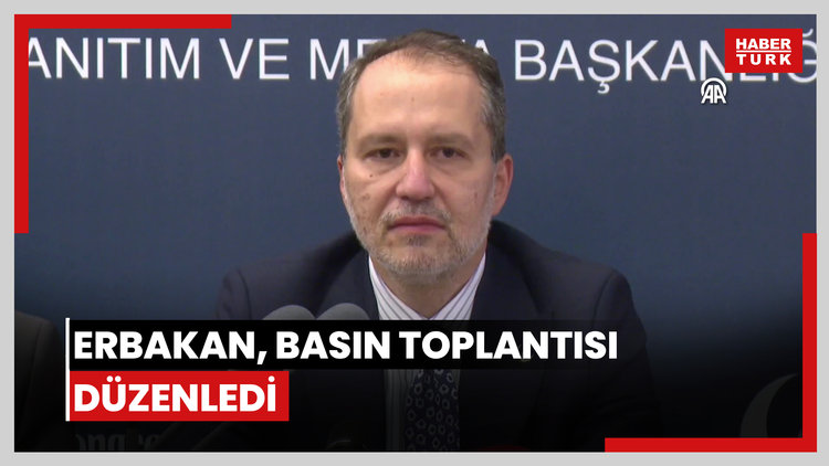 Yeniden Refah Partisi Genel Başkanı Erbakan, basın toplantısı düzenledi