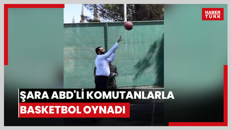 Şara ABD'li komutanlarla basketbol oynadı
