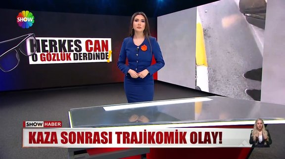 Kaza sonrası trajikomik olay!