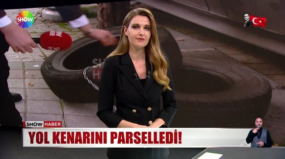 Zincirli lastiklerle park yeri tuttu!