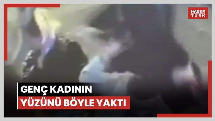 Kadıköy'de dehşet anlarının görüntüsü ortaya çıktı... Genç kadının yüzünü böyle yaktı