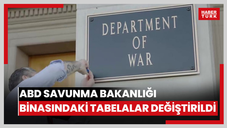 ABD Savunma Bakanlığı binasındaki tabelalar "Savaş Bakanlığı" yazılı levhalarla değiştirildi