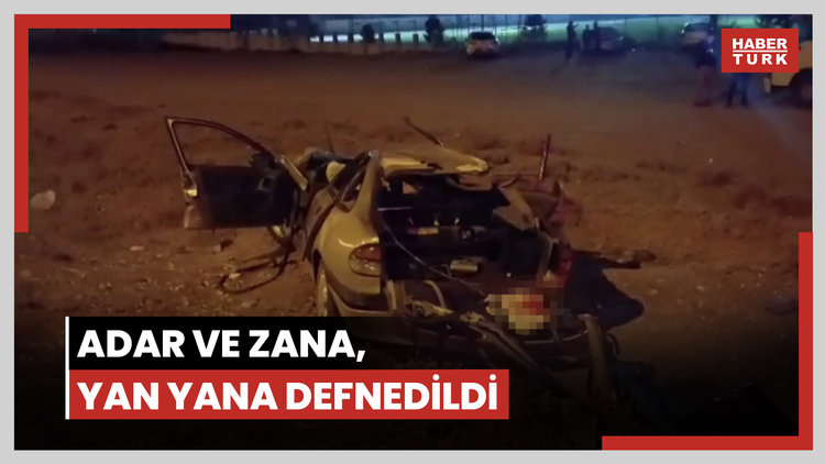 TIR'a çarpan otomobilde ölen kardeşler Adar ve Zana, yan yana defnedildi