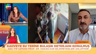 Kahveye su yerine deterjan konulmuş.