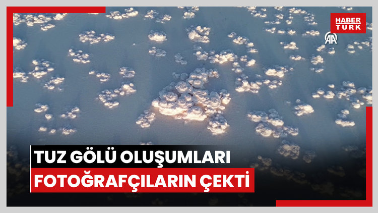 Tuz Gölünde oluşan kütleler fotoğraf tutkunlarının ilgisini çekiyor