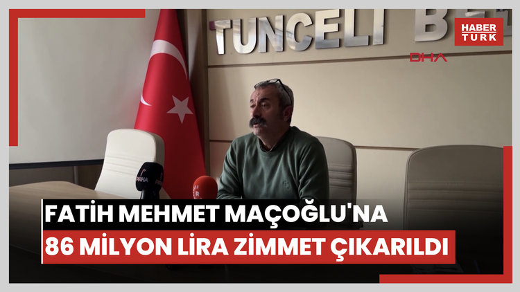 Fatih Mehmet Maçoğlu'na kamu zararı nedeniyle 86 milyon lira zimmet çıkarıldı
