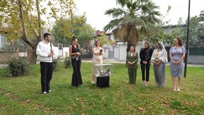 Güvercinlere klarnet çaldı!