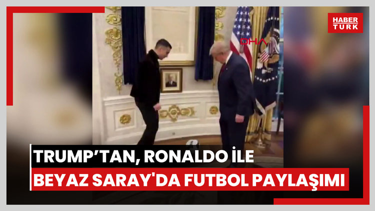 Trump'tan, Ronaldo ile Beyaz Saray'da futbol paylaşımı