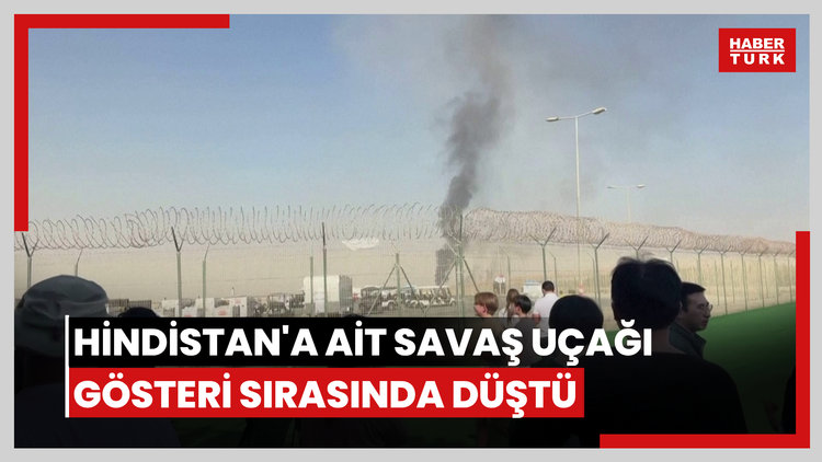 Hindistan'a ait savaş uçağı Dubai Airshow gösterisi sırasında düştü