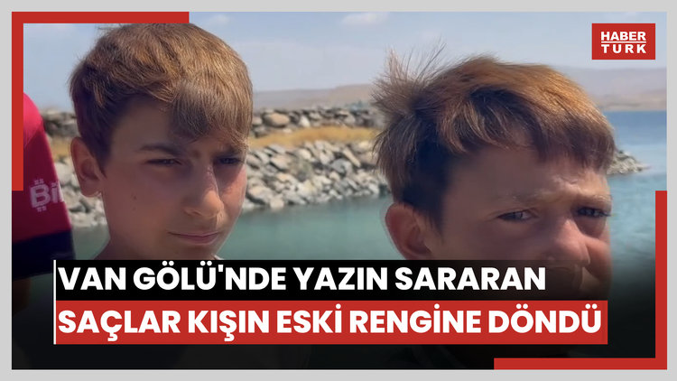 Van Gölü'nde yazın sararan saçlar kışın eski rengine döndü