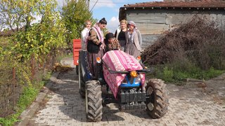 Gülcan gelin traktör sürüyor! 