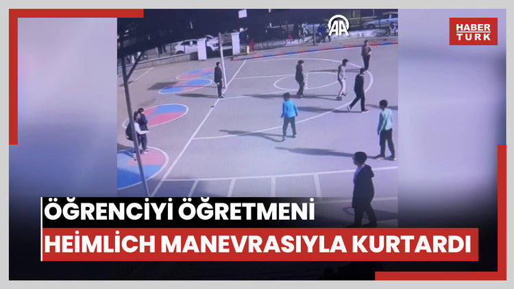 Nefes borusuna mandalina kaçan öğrenciyi öğretmeni Heimlich manevrasıyla kurtardı