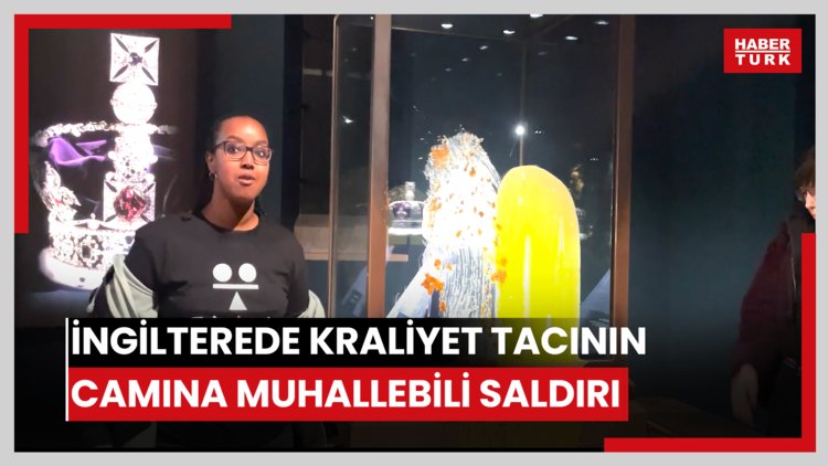 İngilterede kraliyet tacının cam muhafazasına muhallebili saldırı