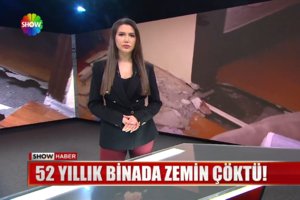 52 yıllık binada zemin çöktü!