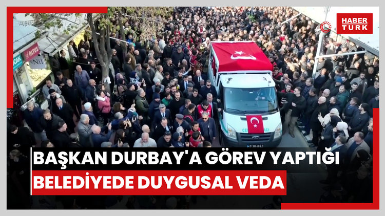 Başkan Durbay'a görev yaptığı belediyede duygusal veda