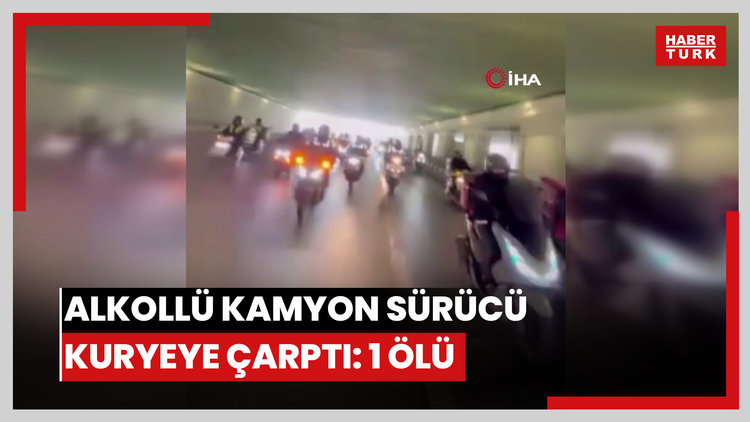 Alkollü kamyon sürücü kuryeye çarptı: 1 ölü