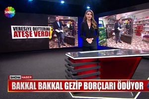 Veresiye defterini sobada yaktı!