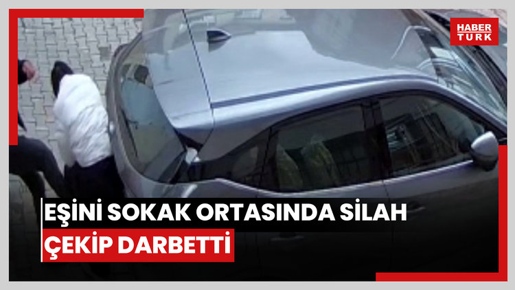Kağıthane'de eşini sokak ortasında silah çekip darbetti; 'Polis çağırın' diye ağladı