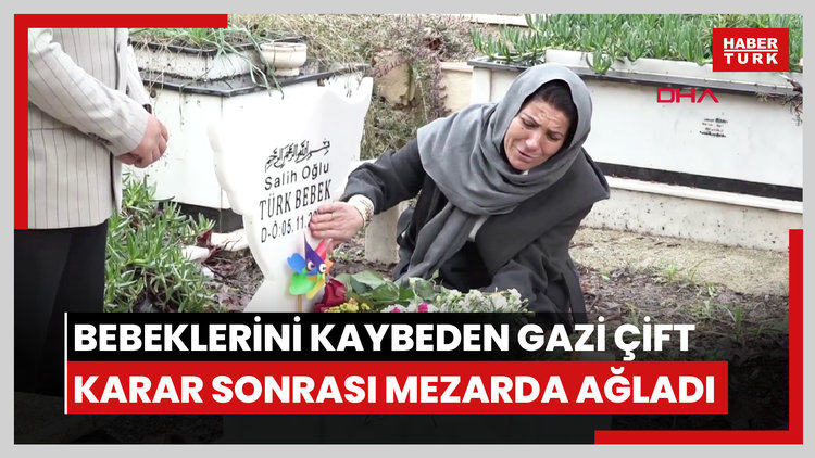 Doğuma 1 gün kala bebeklerini kaybeden gazi ile eşi, tazminat kararı çıkınca mezar taşına sarılarak ağladı