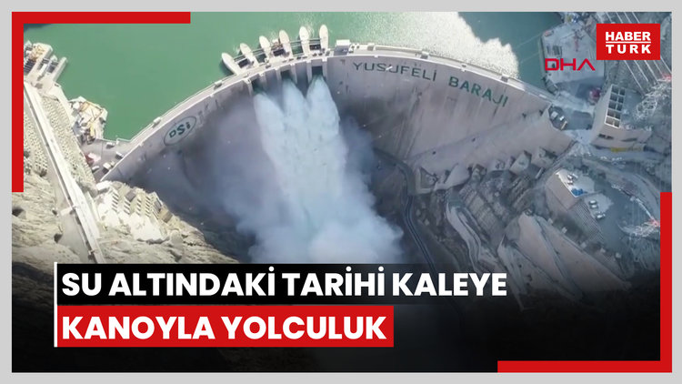 Su altındaki tarihi kaleye kanoyla yolculuk